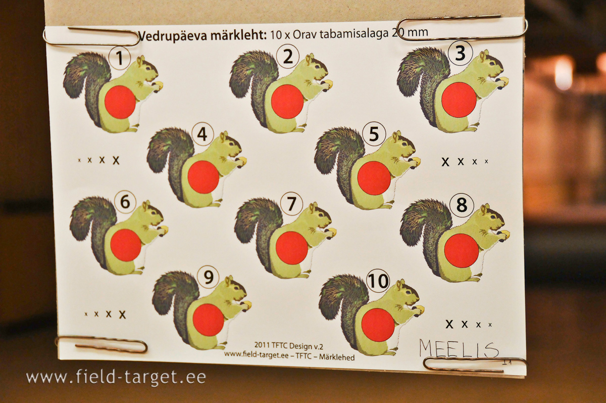 10 oravat tabamisalaga 20 mm 25 m kaugusel